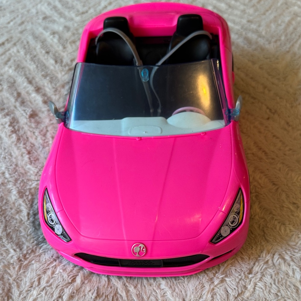 Barbie Pink Convertible Toy Car